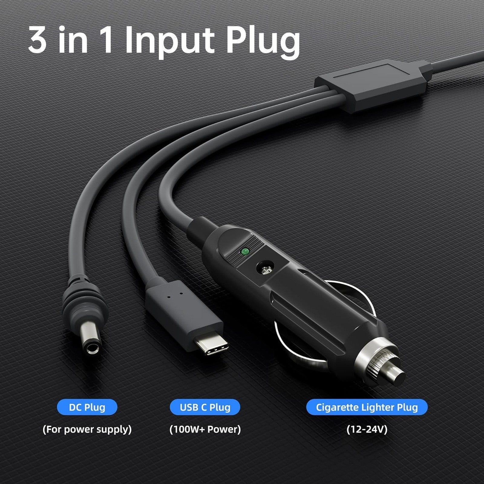 3-in-1 Car Charging Power Cable for Starlink Mini - Teskay