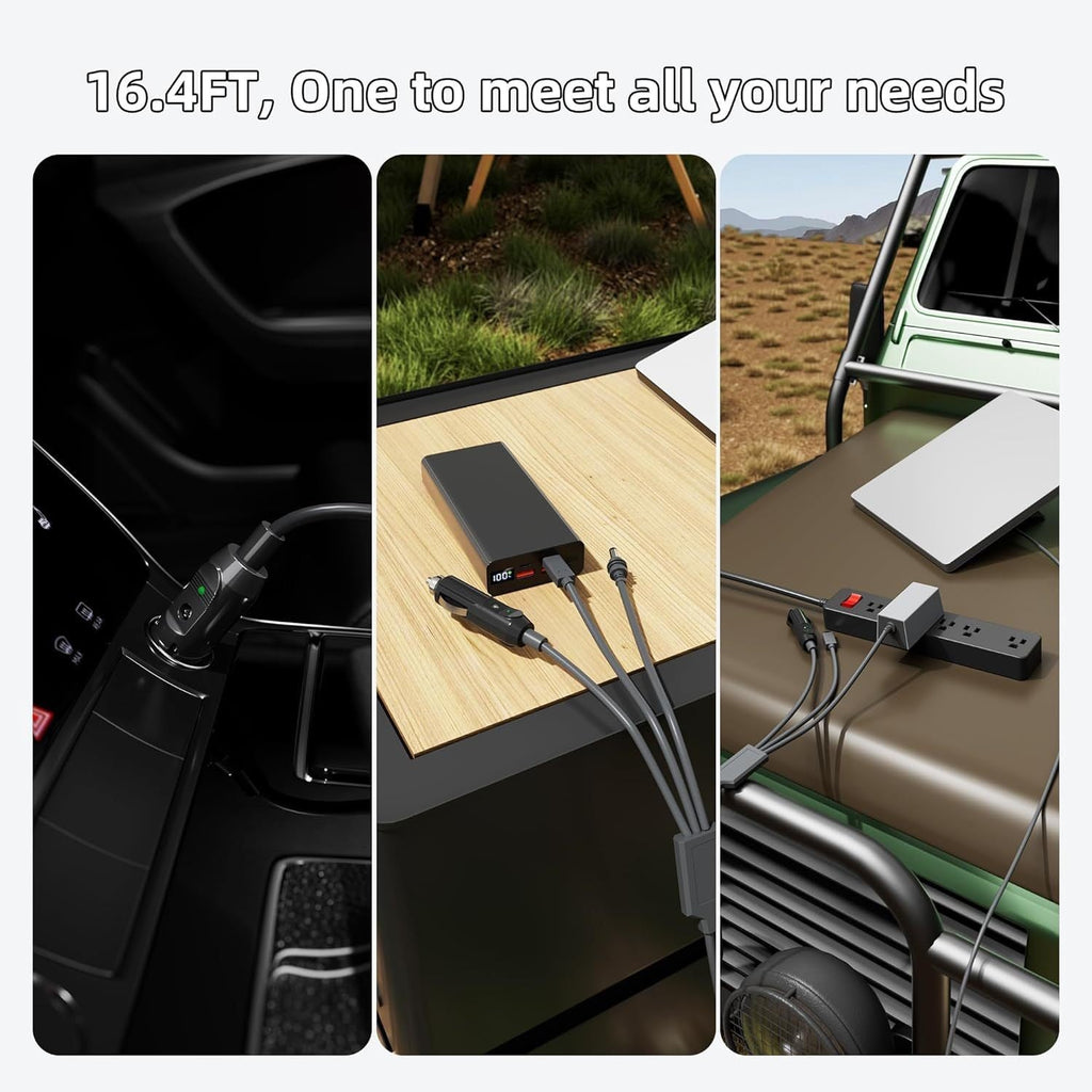 3-in-1 Car Charging Power Cable for Starlink Mini - Teskay
