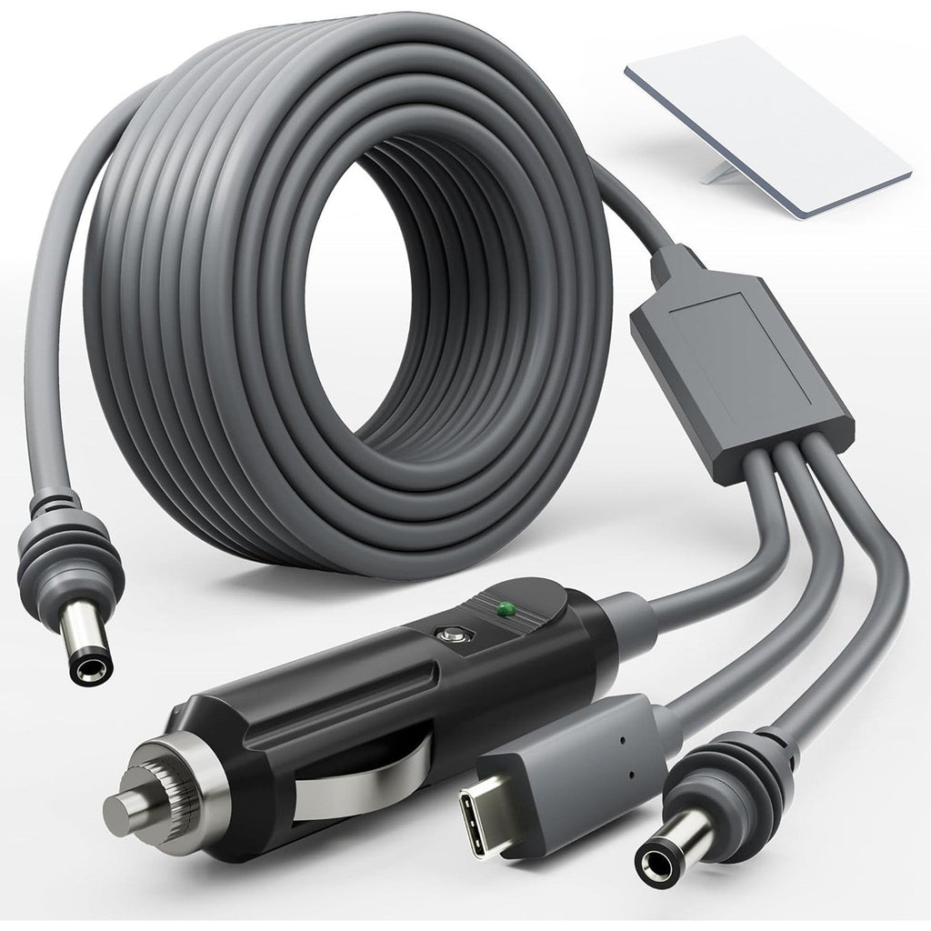 3-in-1 Car Charging Power Cable for Starlink Mini - Teskay