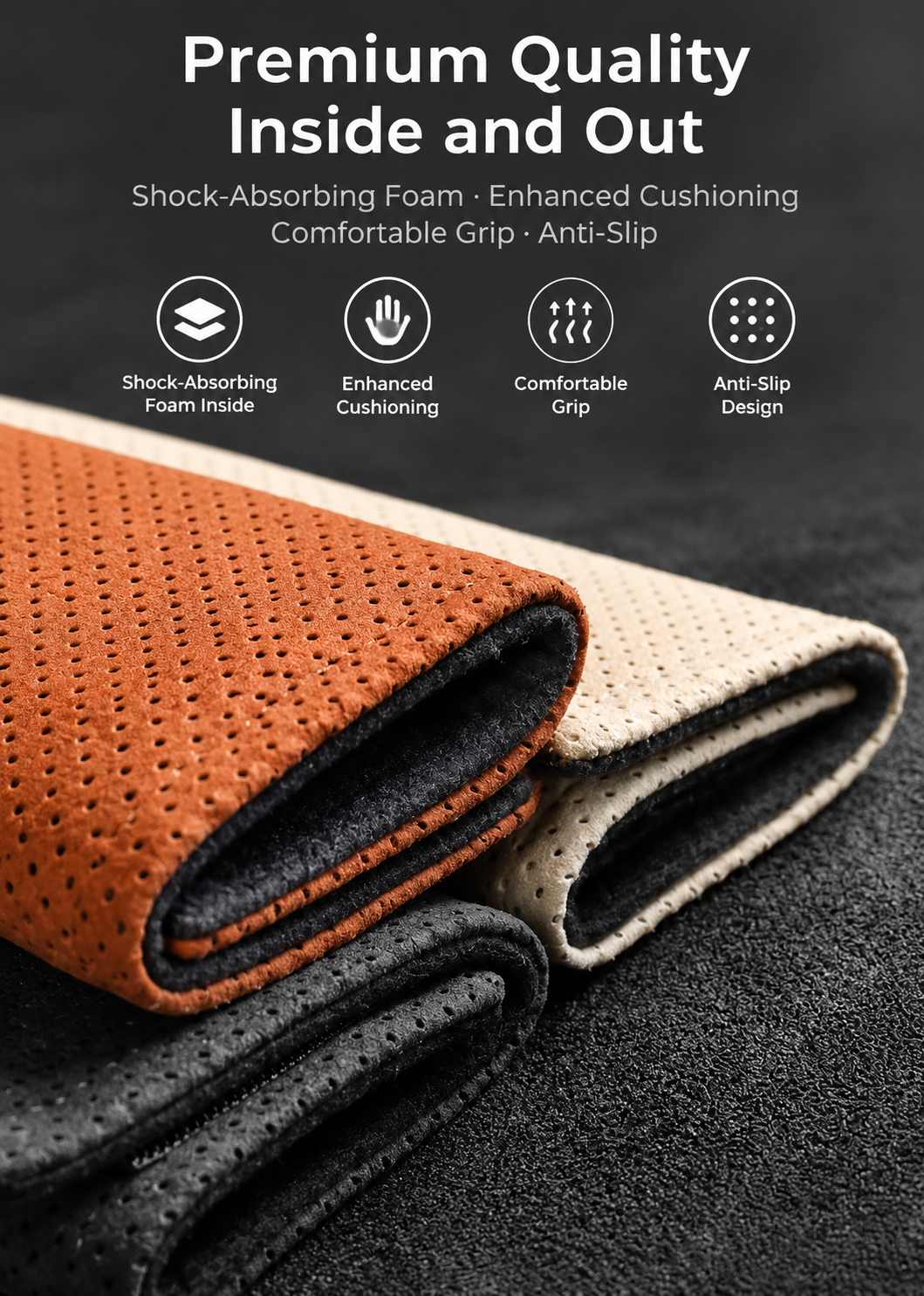 Alcantara-Style Suede Seat Belt Shoulder Pads – Breathable