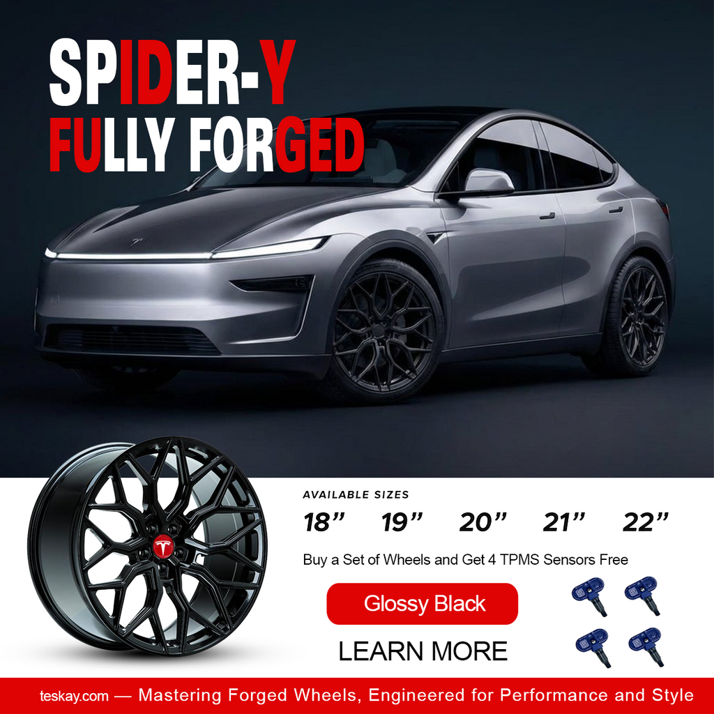 Forged Wheels for Retrofitting Tesla【Style 8(Set of 4)】 Gloss black