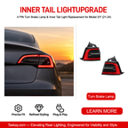 4 PIN Turn Brake Lamp & Inner Tail Light Replacement for Model 3/Y (21-24) Turn Brake Lamp Pair