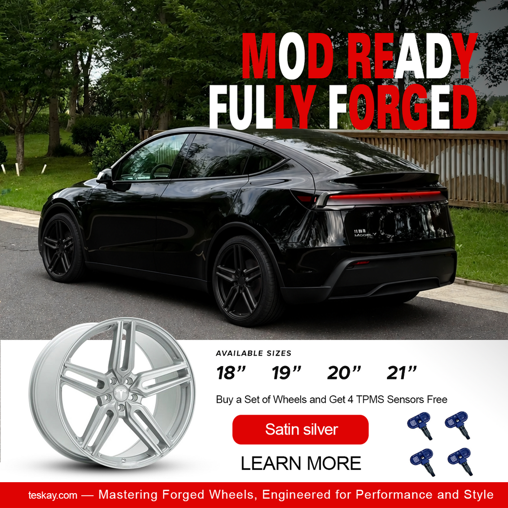 Tesla Model 3 / Model Y Mod Wheel 【Style 31(Set of 4)】 Satin silver (customizable)