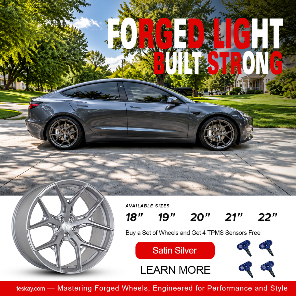 Forged Wheels for Tesla【Style 32(Set of 4)】 Satin Silver