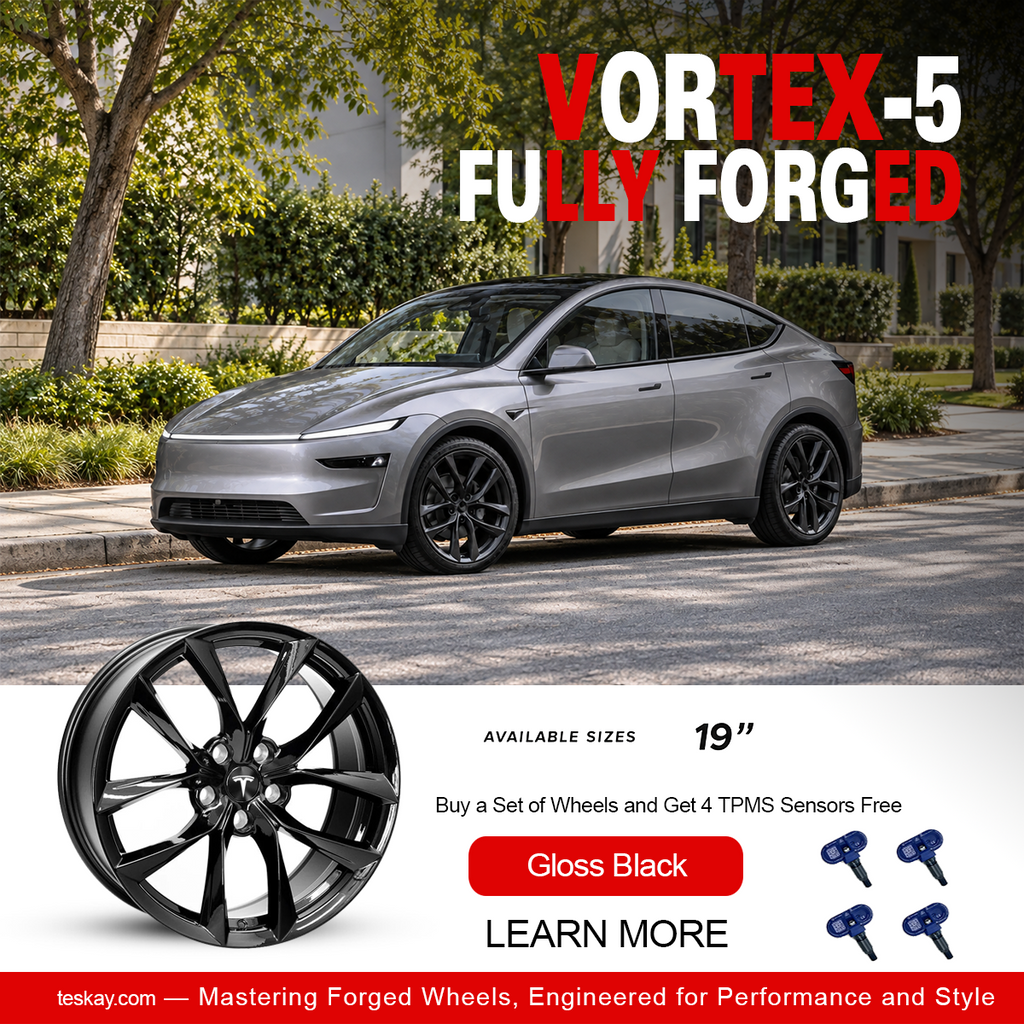 Forged Wheels for Tesla Model Y / Model Y Juniper【Style 16(Set of 4)】 Model Y Model Y Juniper Gloss Black 19'