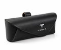 All Tesla Models Sunglass Holder Suitable for Sun Visor leather With Tesla logo
