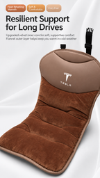 Winter Warm Flannel Seat Cushions & Backrest Covers for Tesla Model 3/Y/YL/S/X – Soft, Comfortable & Non-Slip
