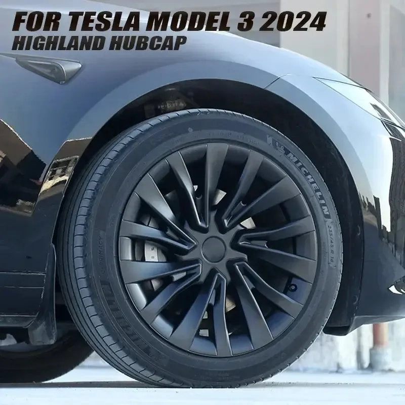 4PCS HubCap for Tesla Model 3 Highland 2024 – 18 Inch Replacement Wheel Cover