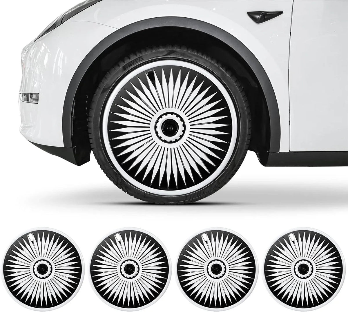 4Pcs Wheel Caps Suitable for Tesla Model Y 19-Inch Rims