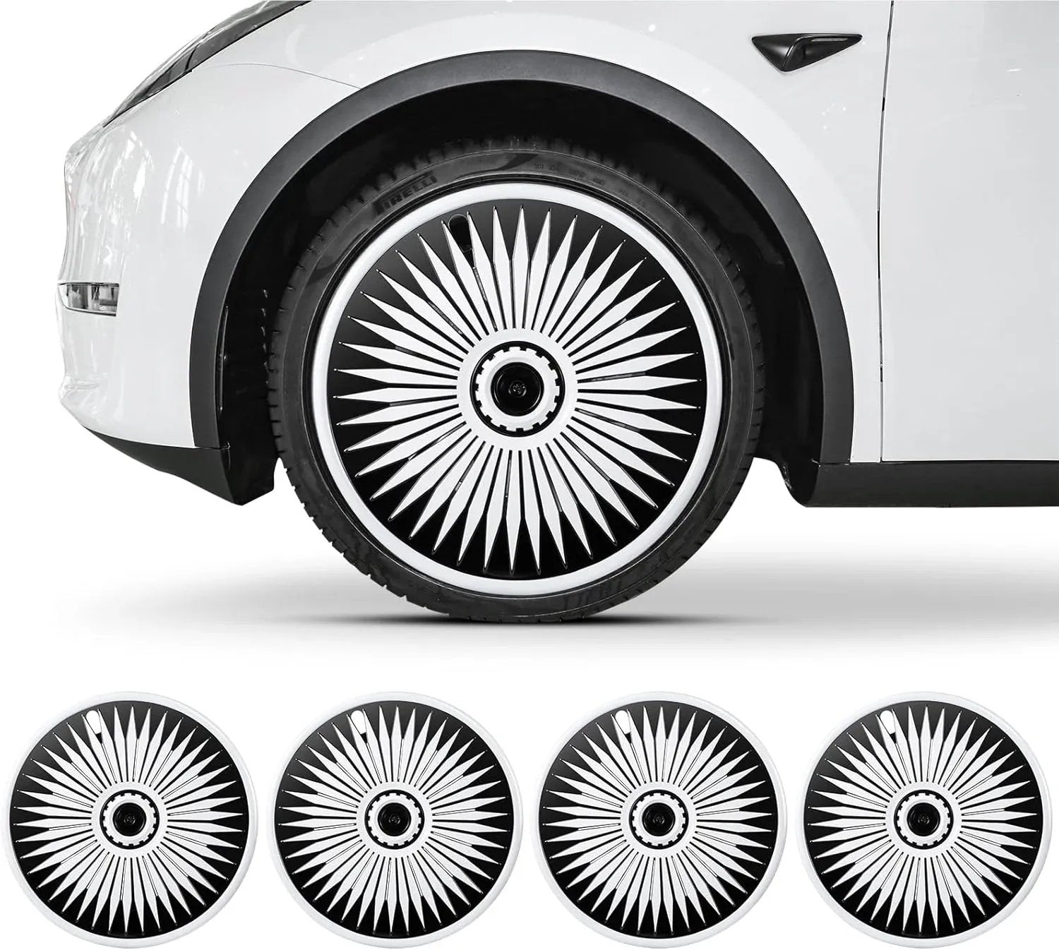 4Pcs Wheel Caps Suitable for Tesla Model Y 19-Inch Rims