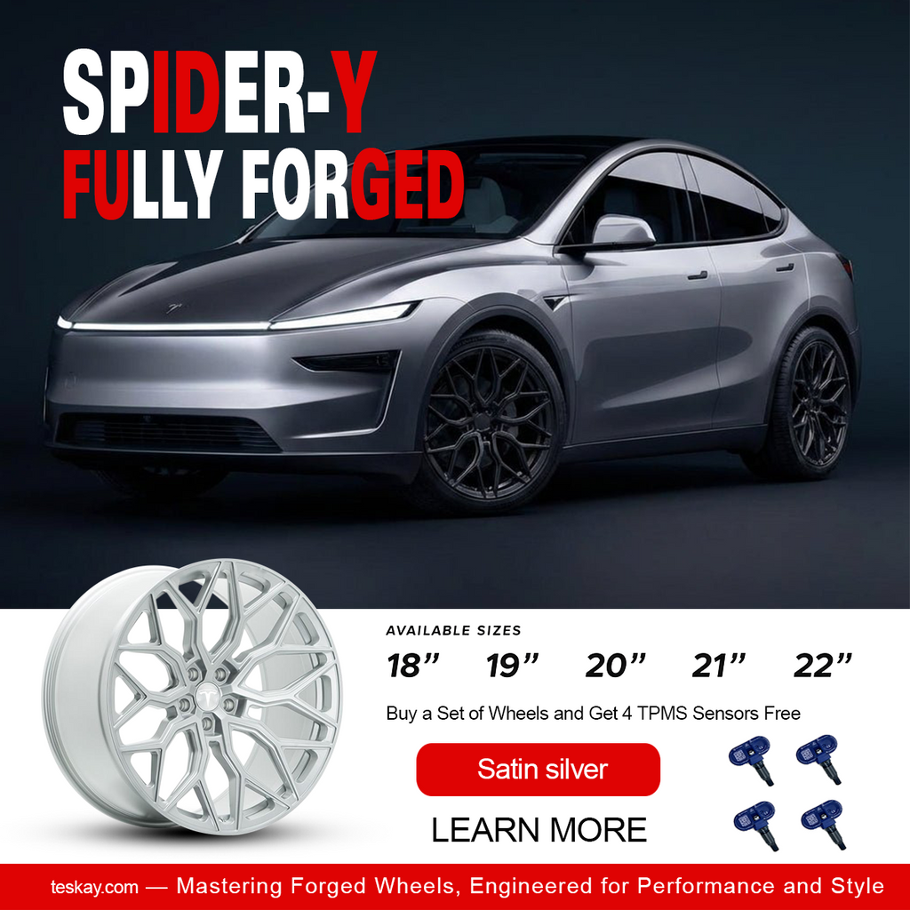 Forged Wheels for Retrofitting Tesla【Style 8(Set of 4)】 Satin silver