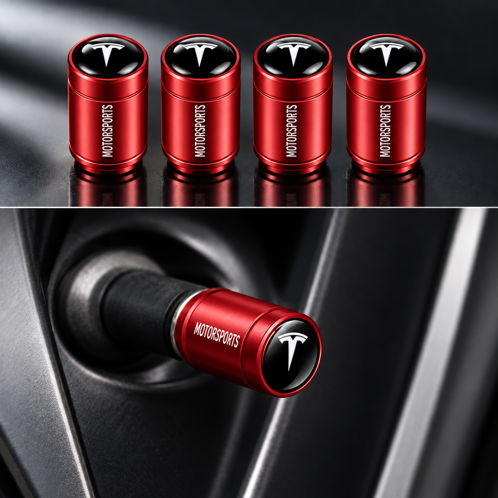 Tire Valve Caps for Tesla