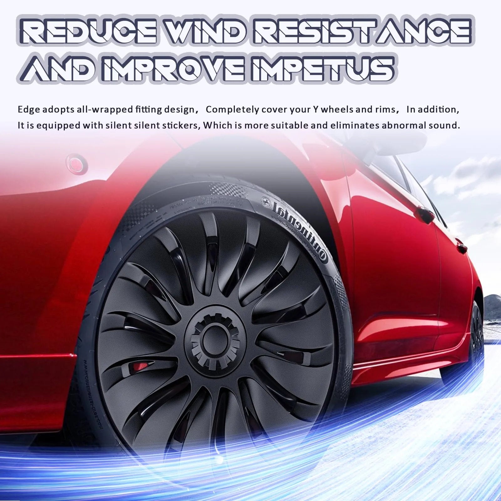 4pcs Tesla Model Y Wheel Covers for 19-Inch Wheels