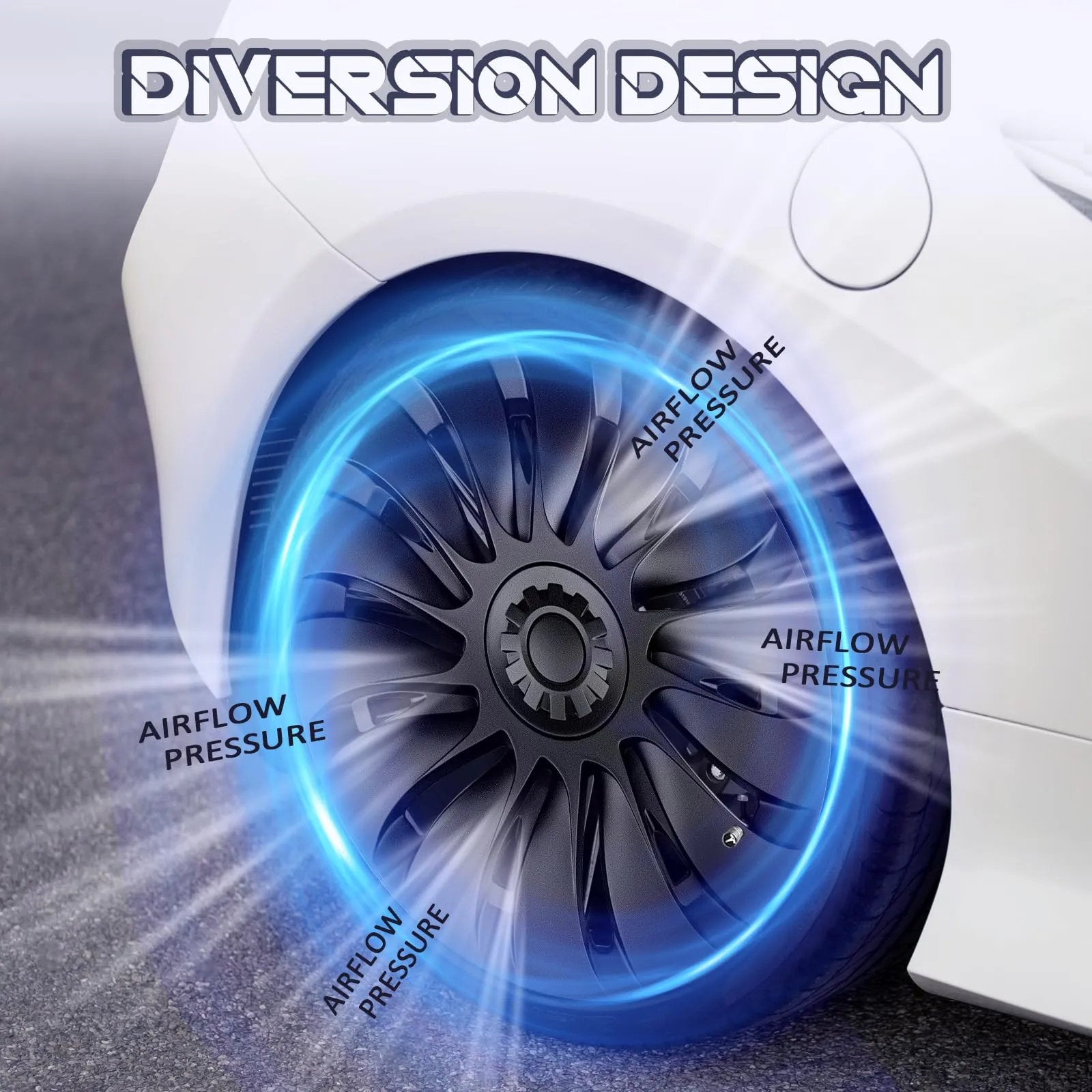 4pcs Tesla Model Y Wheel Covers for 19-Inch Wheels