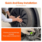 4pcs Tesla Model Y Wheel Covers for 19-Inch Wheels