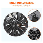 4pcs Tesla Model Y Wheel Covers for 19-Inch Wheels