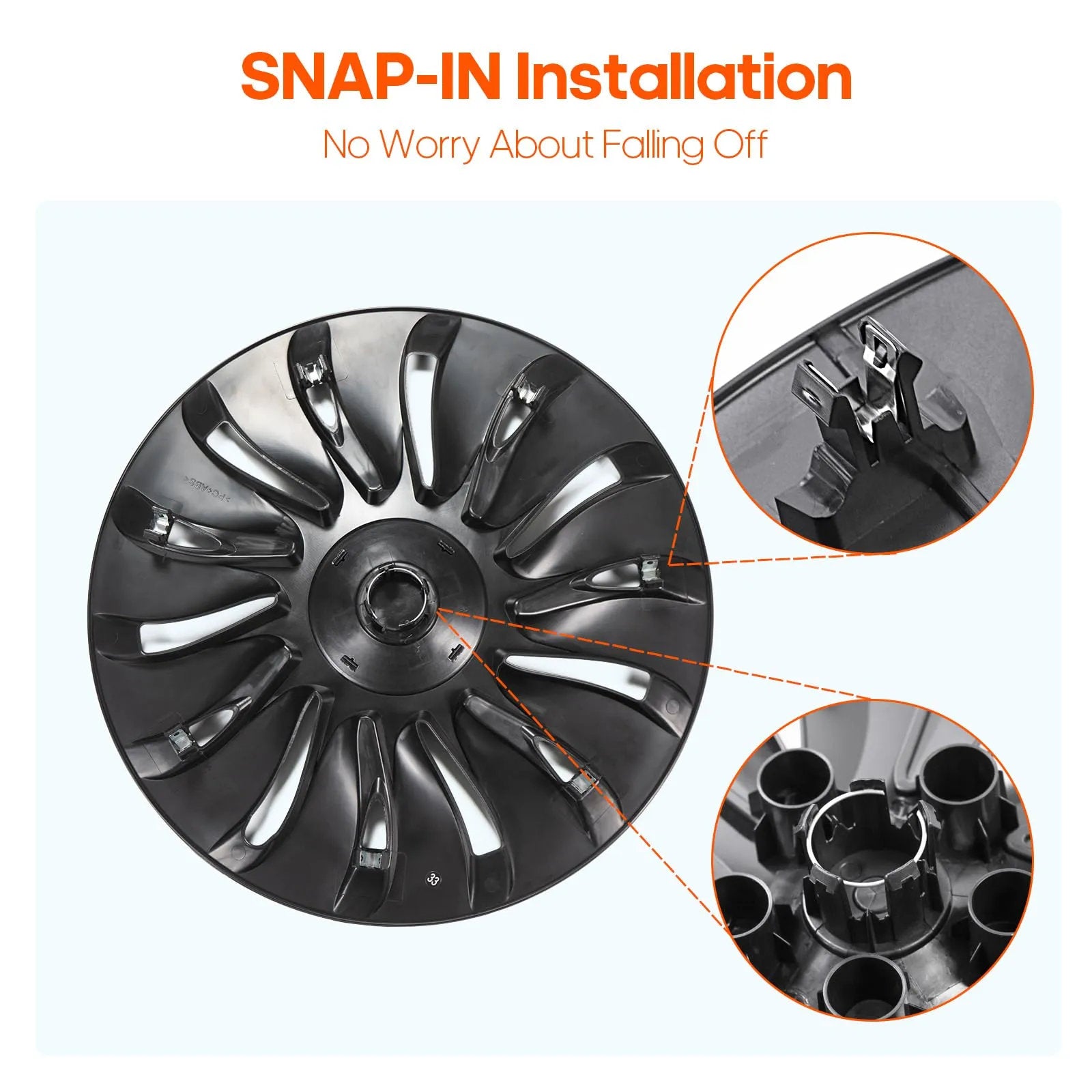 4pcs Tesla Model Y Wheel Covers for 19-Inch Wheels