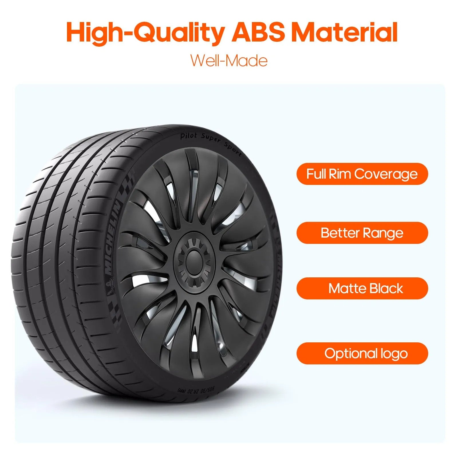 4pcs Tesla Model Y Wheel Covers for 19-Inch Wheels