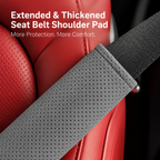 Alcantara-Style Suede Seat Belt Shoulder Pads – Breathable