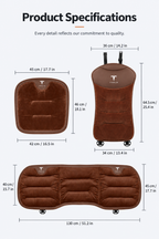 Winter Warm Flannel Seat Cushions & Backrest Covers for Tesla Model 3/Y/YL/S/X – Soft, Comfortable & Non-Slip