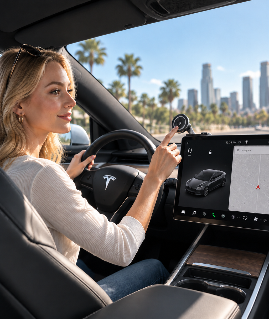 TESKAY Screen-Edge Phone Mount for Tesla