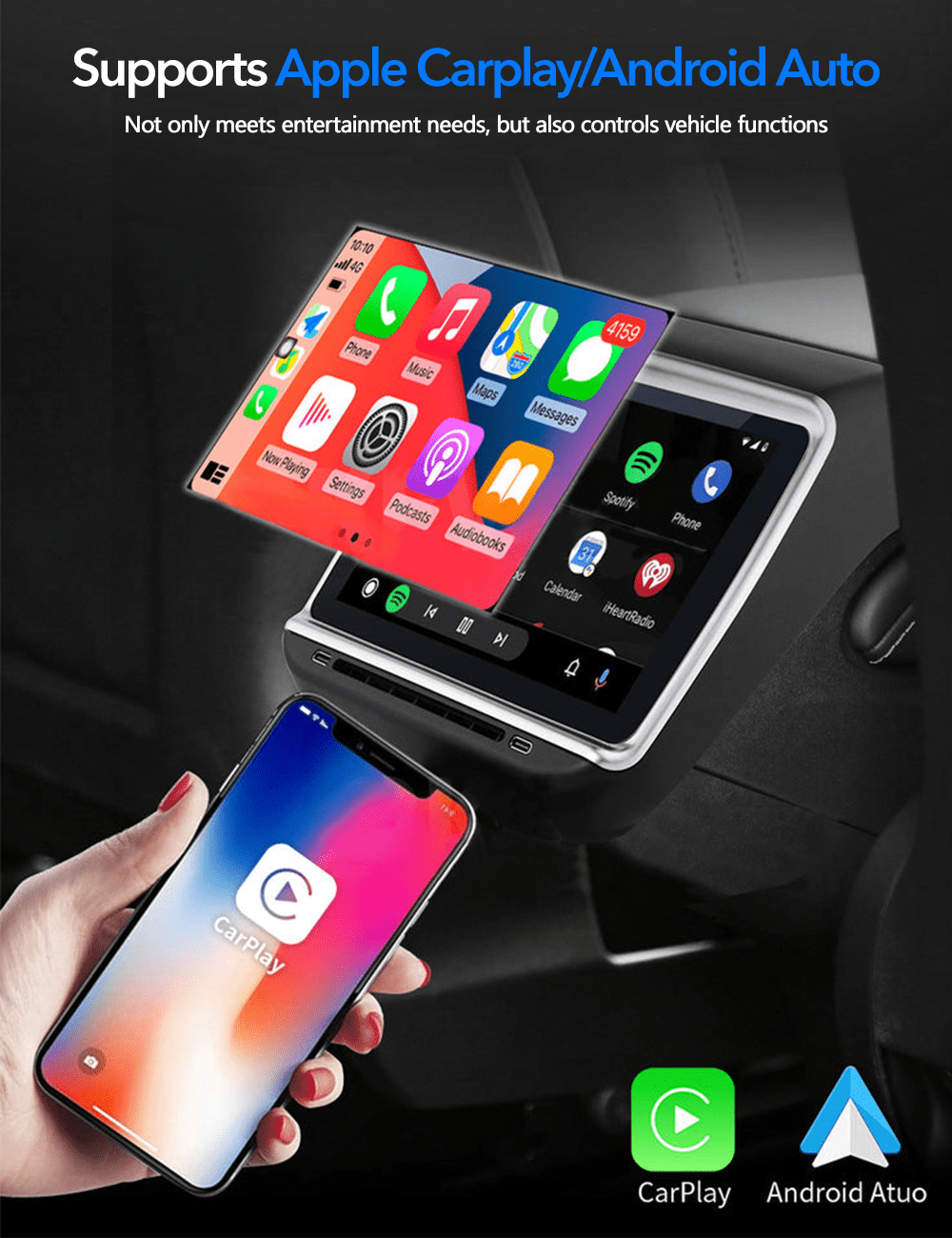 7.2" 7.5" Rear Seat Entertainment System for Tesla Model 3/Y - Teskay