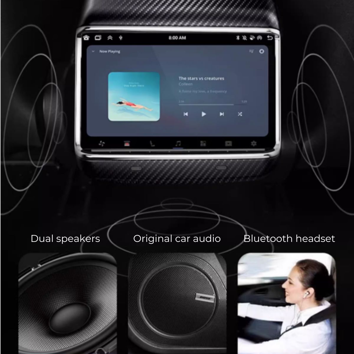 7.2 Inch Rear Android Entertainment Touch Screen Display for Tesla Model Y / 3 - Teskay