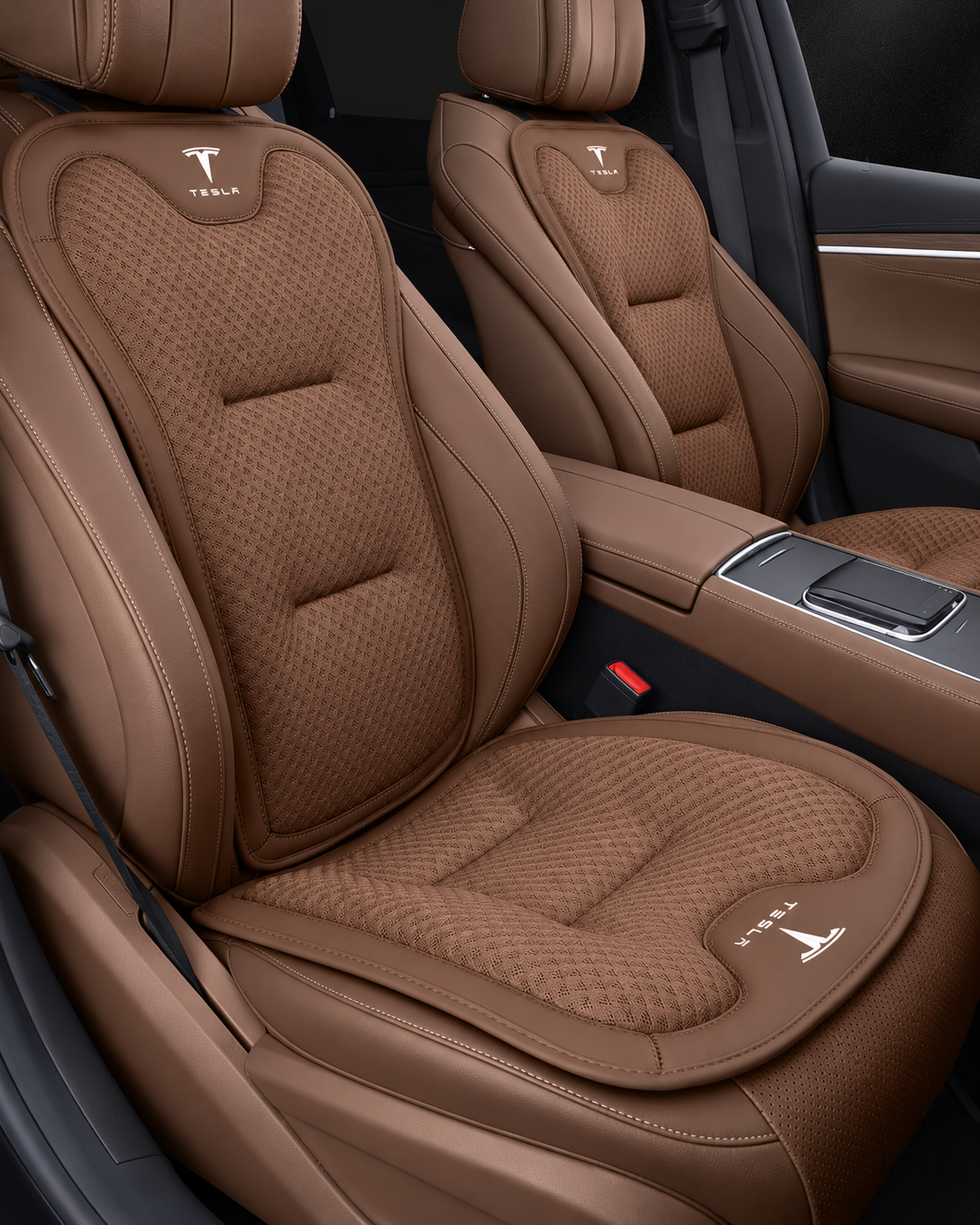 Tesla Model 3/Y/S/X/YL Cooling Ice Silk Seat Cushions – Breathable All-Season