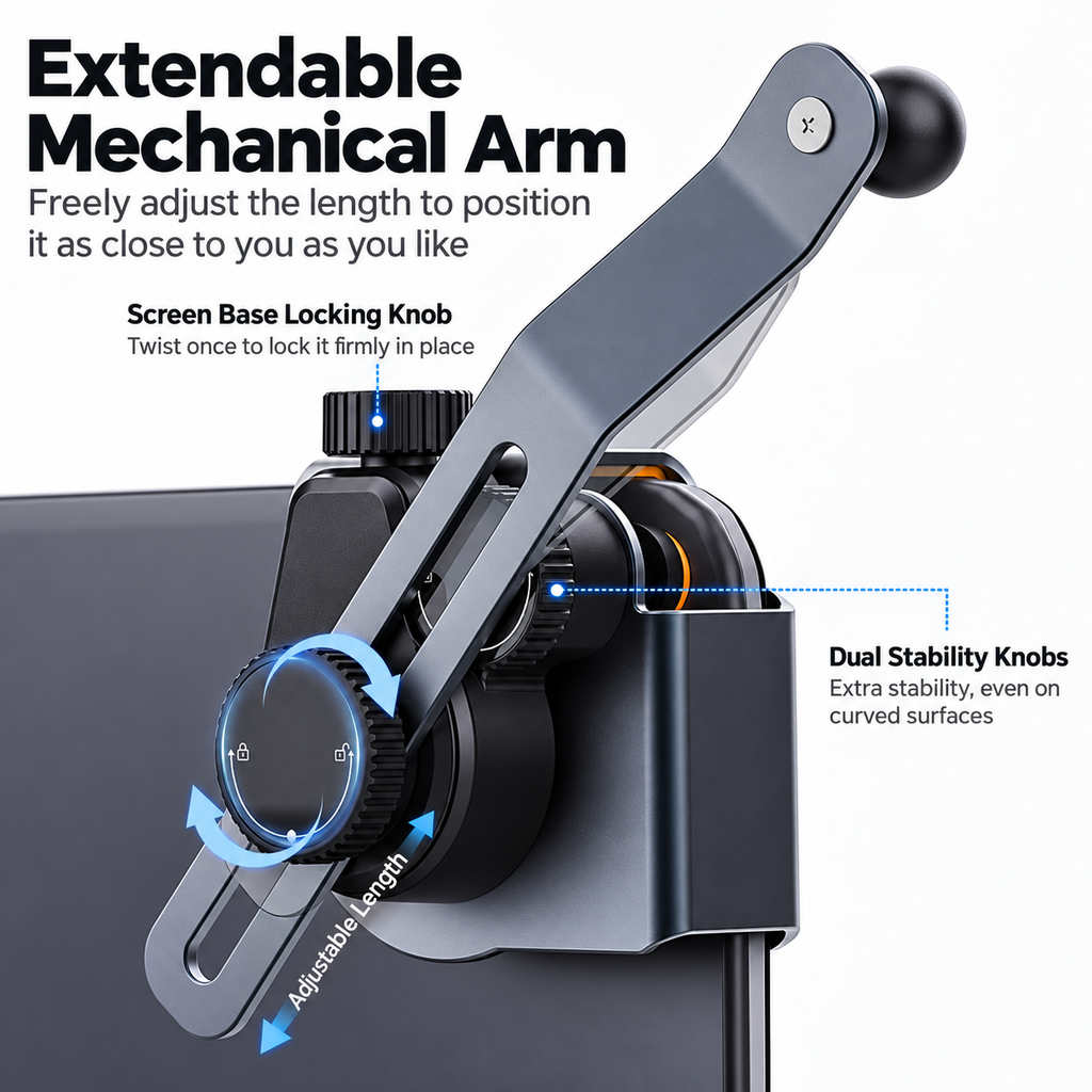 Magnetic Phone Mount for Tesla – 360° Adjustable Screen-Mounted Holder