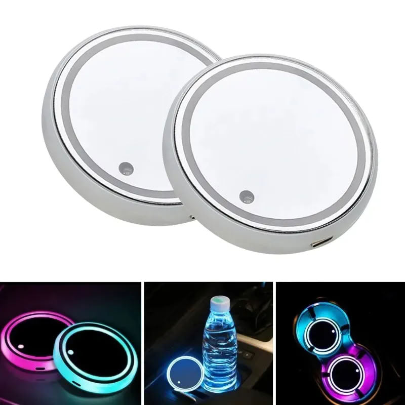 7 Colors LED Car Cup Holder for Tesla Model S/3/X/Y (2/4 Pcs)