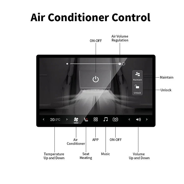 7 Inch Rear Entertainment & Climate Control Screen for Tesla Model Y / 3 - Teskay