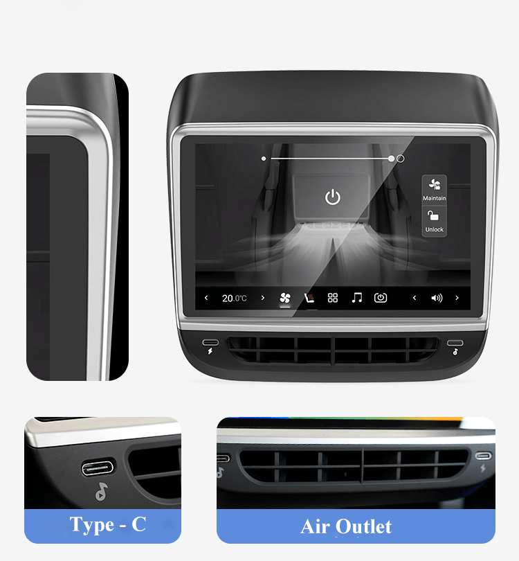 7 Inch Rear Entertainment & Climate Control Screen for Tesla Model Y / 3 - Teskay