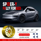 Forged Wheels for Retrofitting Tesla【Style 8(Set of 4)】 Brushed Transparent Gold