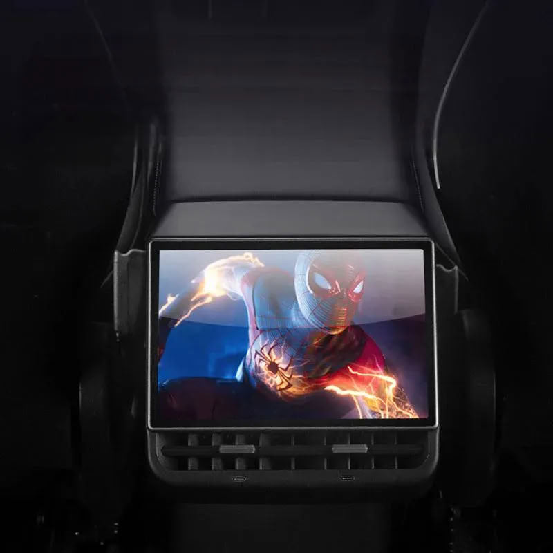 8.66-Inch Android Rear Entertainment Screen for Tesla Model 3/Y – HD Display, Rear Comfort Controls & Built-In Air Purifier