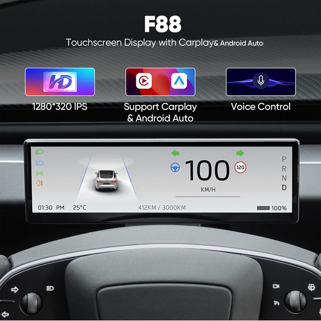 8.8 Inch Touch Screen Instrument Cluster Dashboard Display for Tesla Model 3 / Y - Teskay