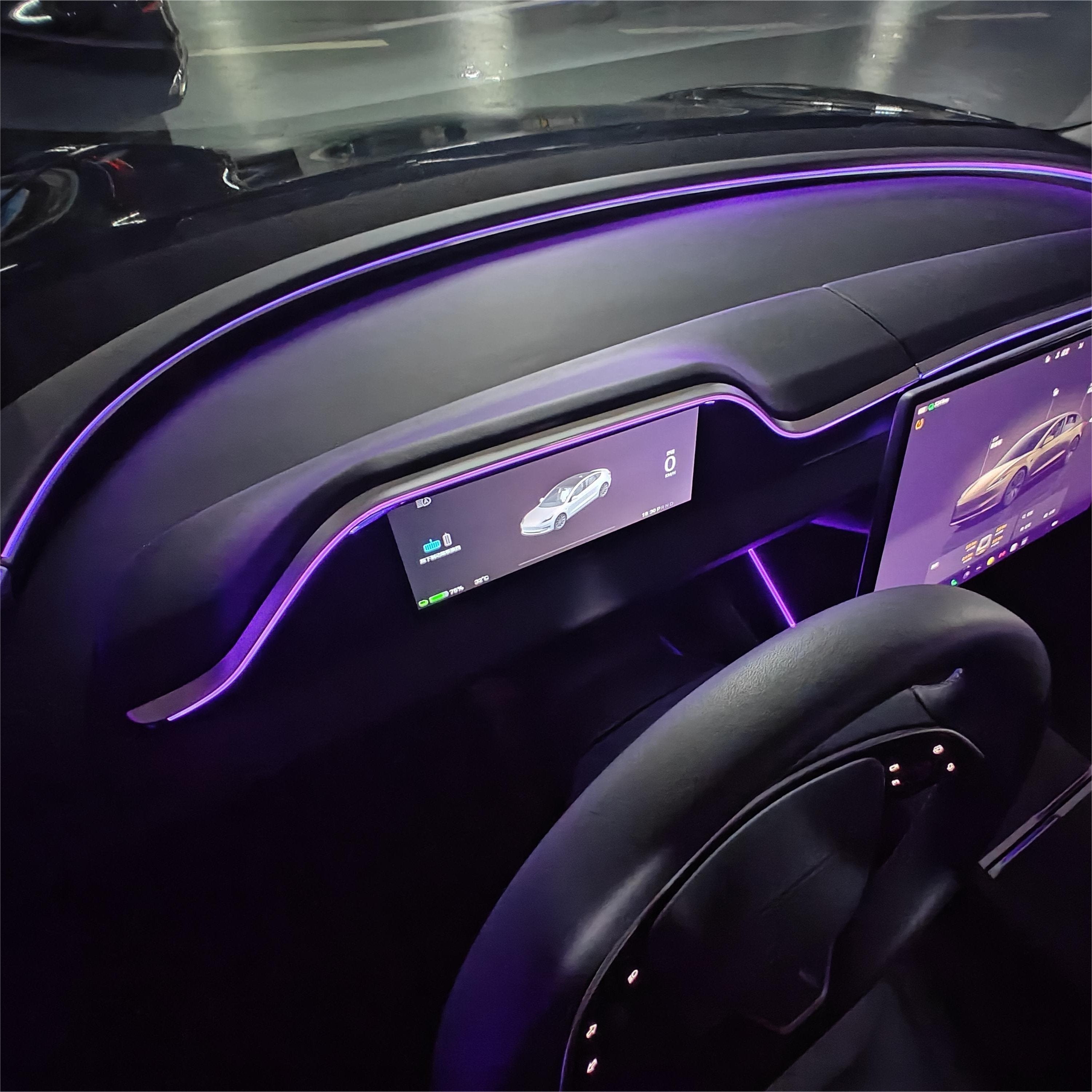 8.9'' Integrated Dashboard Display with Ambient Lighting for Tesla Model 3 / Y - Teskay
