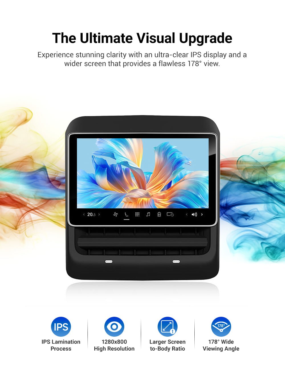 8 Inch 4G Android Rear Entertainment Screen Display for Tesla Model Y / 3 - Teskay