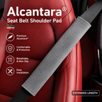 Alcantara-Style Suede Seat Belt Shoulder Pads – Breathable