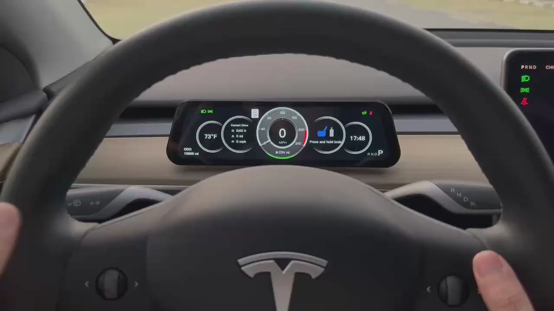 9.6 Inch Instrument Cluster Dashboard Display for Tesla Model 3 / Y - Teskay