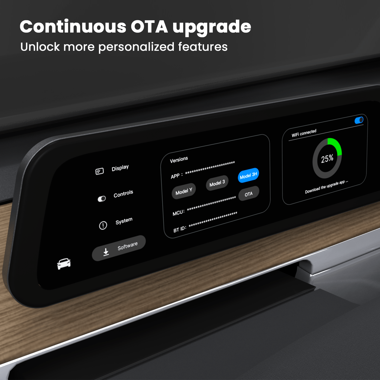 9.6 Inch Instrument Cluster Dashboard Display for Tesla Model 3 / Y - Teskay