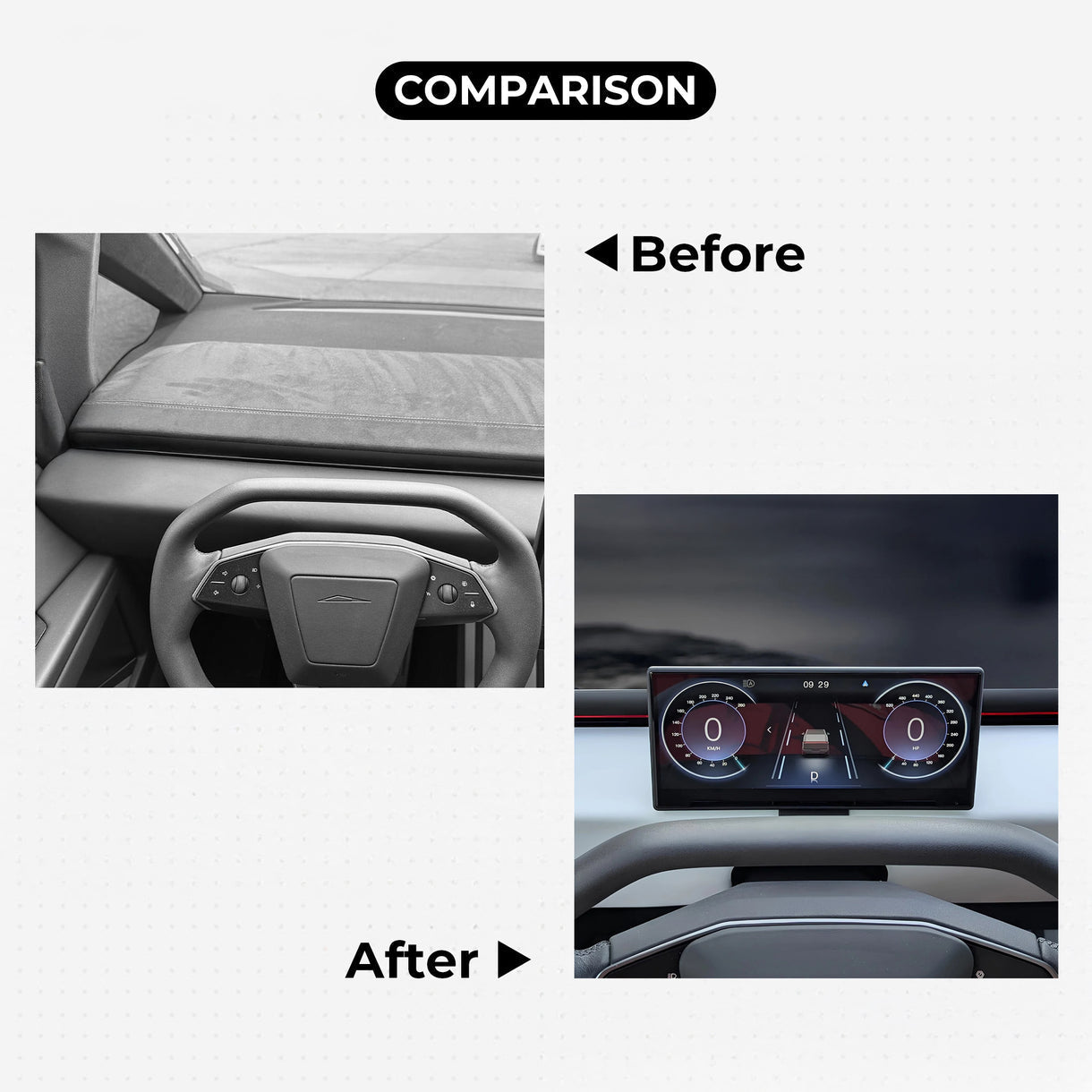 9 Inch Instrument Cluster Dashboard Display for Tesla Cybertruck - Teskay