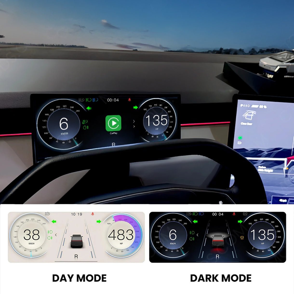 9 Inch Instrument Cluster Dashboard Display for Tesla Cybertruck - Teskay