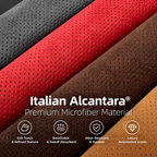 Alcantara-Style Suede Seat Belt Shoulder Pads – Breathable