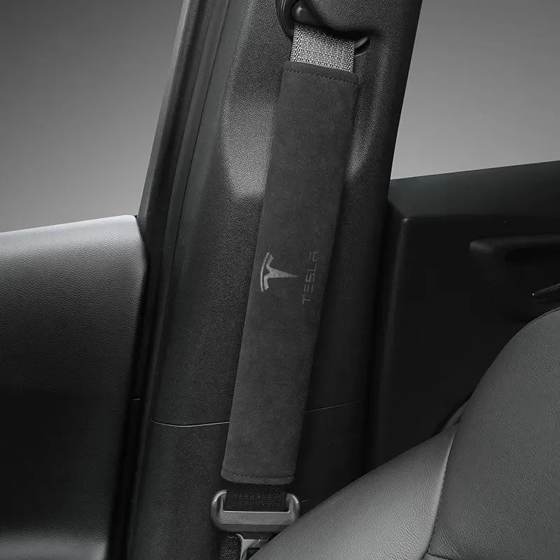 Alcantara Seat Belt Cover For Tesla Model 3/Y/X/S（No Year Limit）