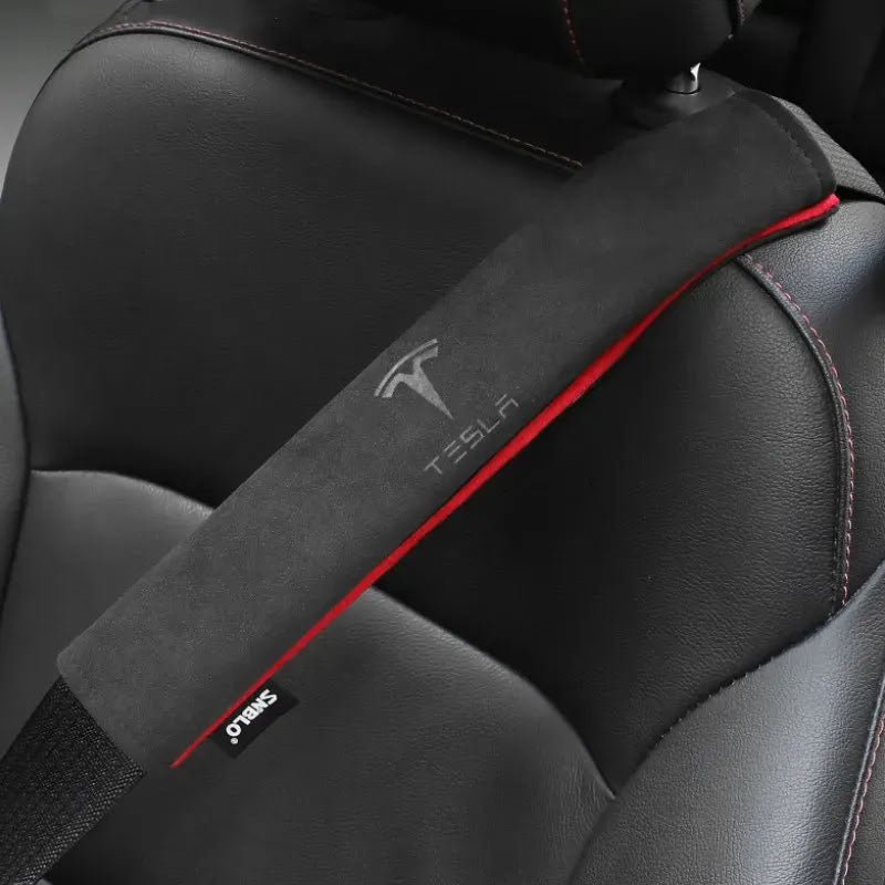 Alcantara Seat Belt Cover For Tesla Model 3/Y/X/S（No Year Limit）