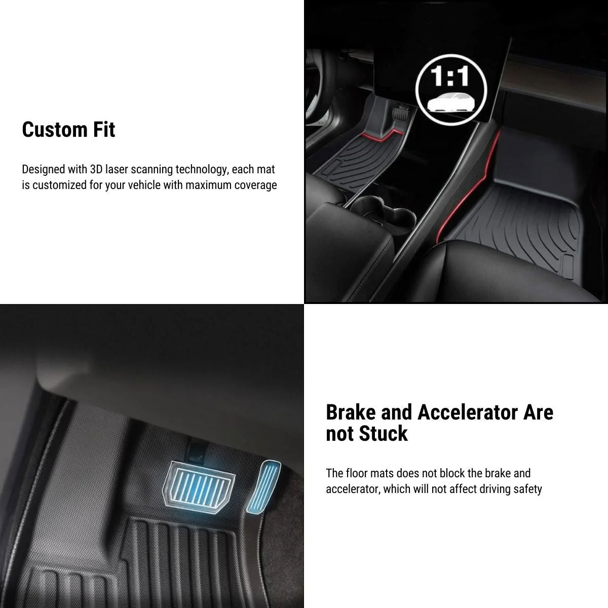 All-Weather Floor Mats for Tesla Model X - teskay