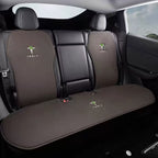 Breathable Cushion Seat Pad for Tesla Model 3/Y Brown Rear 3-piece set