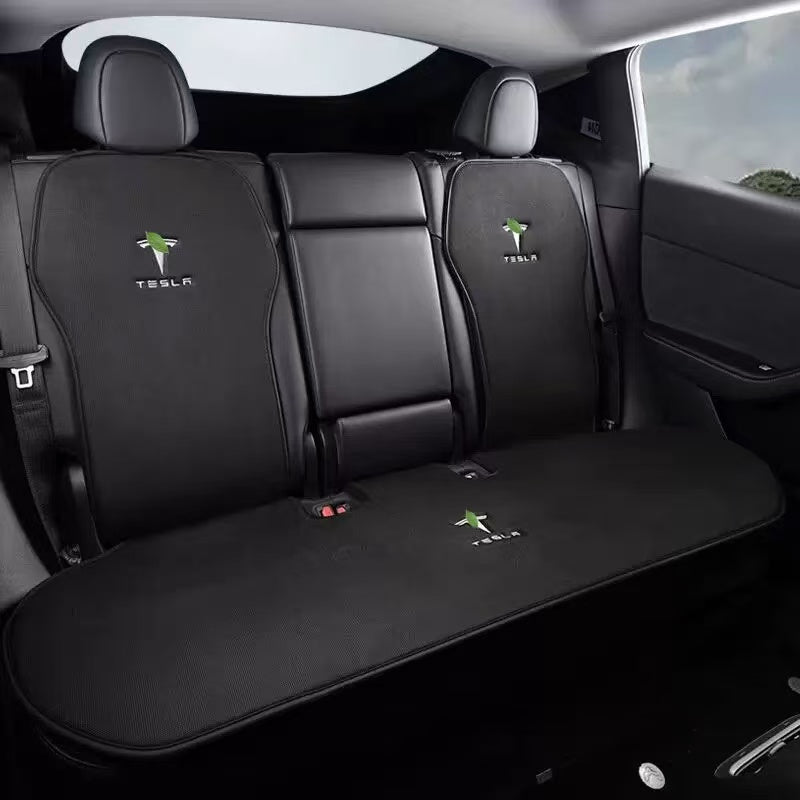 Breathable Cushion Seat Pad for Tesla Model 3/Y Black Rear 3-piece set