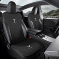 Breathable Cushion Seat Pad for Tesla Model 3/Y Black Front Row Two Seats 4-Piece Set