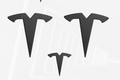 Bright Carbon Fiber Emblem Cover Sticker for Tesla Model 3 (2017-2023) / Y (2020-2024) 3-Piece Kit